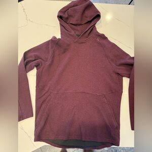 Lululemon Athletica “Ease the Day”  Maroon Textured Hoodie